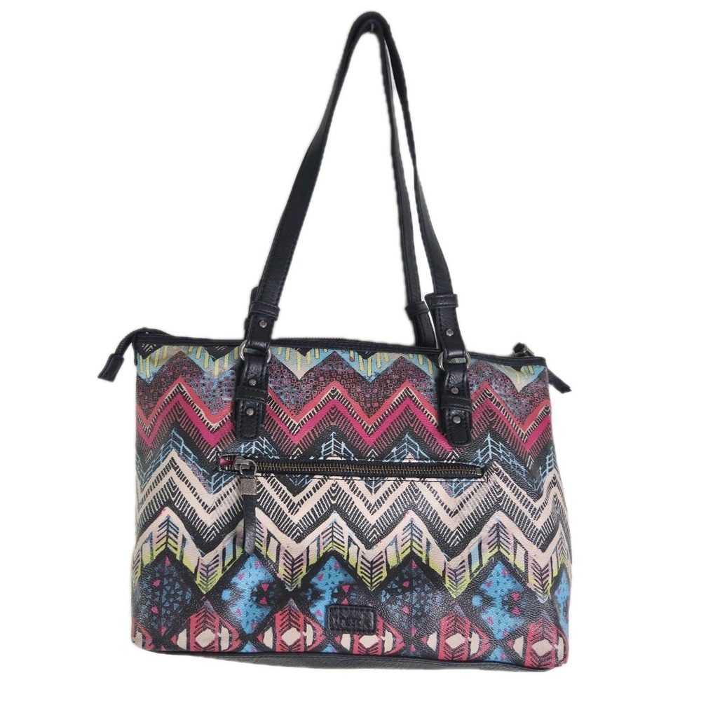 The Sac Multicolor Purse Shoulder Strap 13x9 Boho Hippie Pink